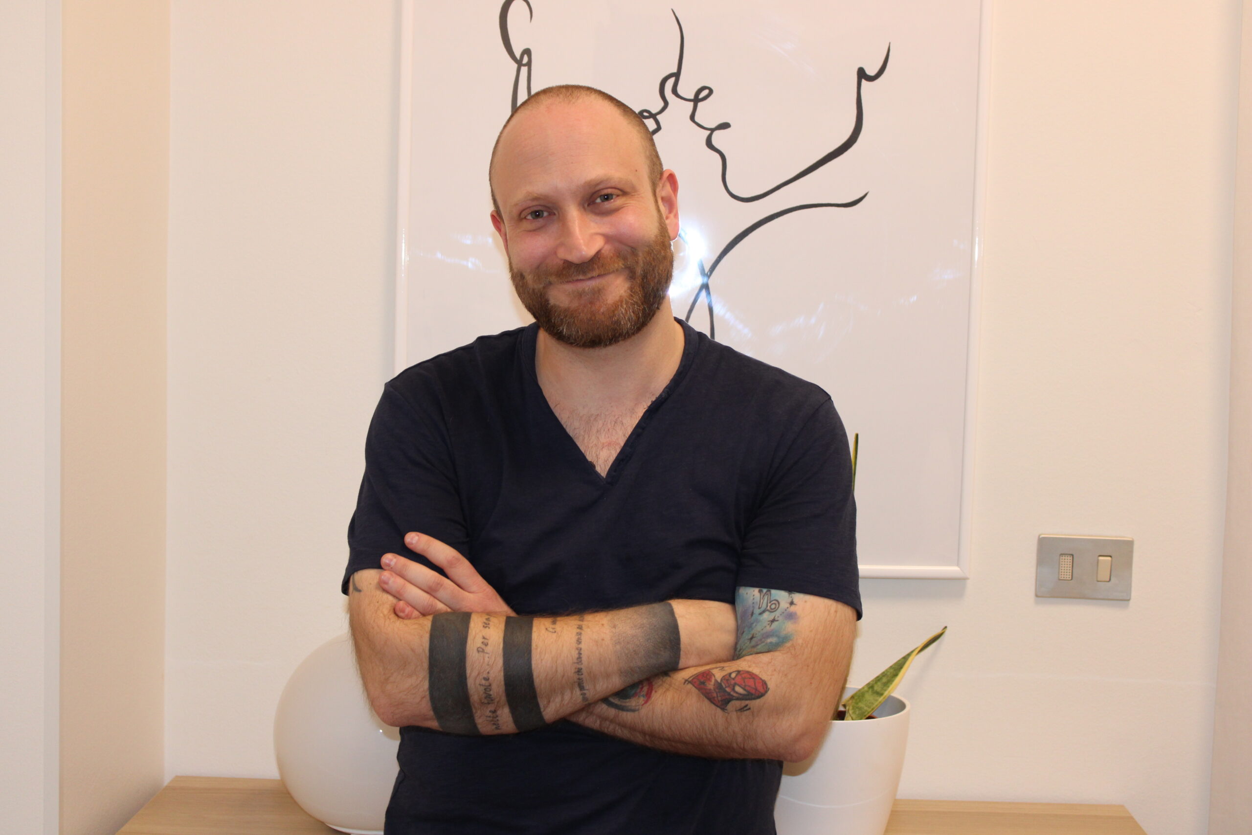 Gianluca Fonte nello studio Oasi di Benessere